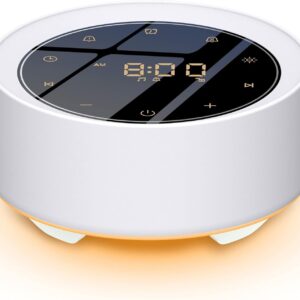 Máquina de ruido blanco con reloj despertador, 20 sonidos relajantes de alta fidelidad