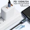 Cable USB C a USB C de 6.6 pies tipo C de carga rápida - Imagen 5