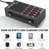 Estación de carga multidispositivo, 50 puertos (30 USB A + 20 USB C) - Imagen 4