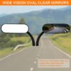 LKV Mini espejos retrovisores ovalados para motocicleta - Imagen 4