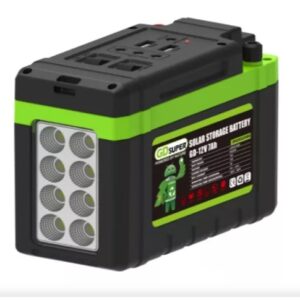 Bateria Qp 12v 8ah con luz de emergencia para cargarse con panel solar.