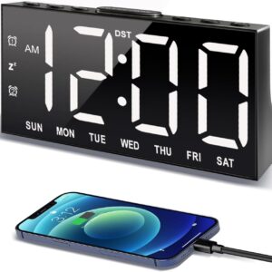 Reloj despertador digital con pantalla grande