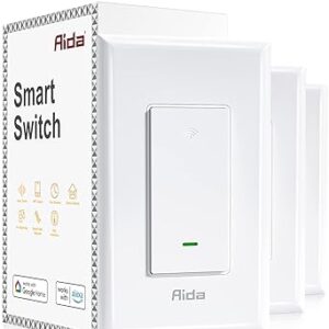 AIDA Interruptor de luz inteligente, interruptor inteligente WiFi