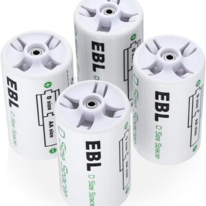EBL Adaptadores de batería de tamaño D (3 piezas)