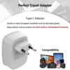 Adaptador de enchufe de viaje europeo - Imagen 3