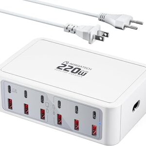 Estación de carga rápida USB C múltiple de 12 puertos