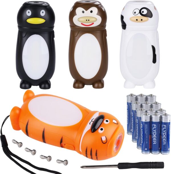Paquete de 4 linternas de animales