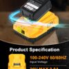 Cargador de batería DCB112 de 20 V MAX - Imagen 4