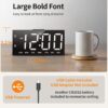 Reloj despertador digital con pantalla grande - Imagen 2