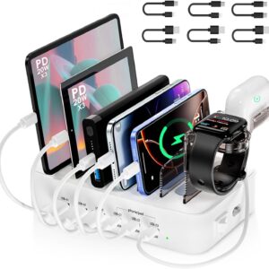 Estación de carga múltiple - 3PD USB C puertos estación de carga rápida