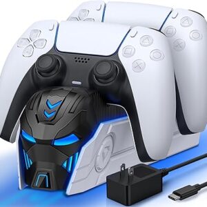 Estación de carga para mandos PS5 Dualsense: Base de carga rápida para mandos duales con LED