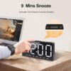 Reloj despertador digital con pantalla grande - Imagen 3
