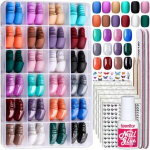 Paquete de 24 uñas cortas a presión