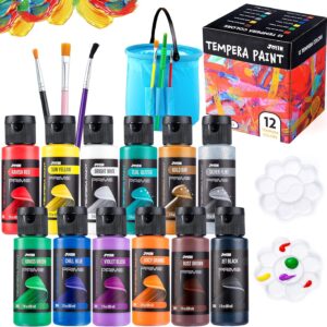 Juego de 12 pinturas de témpera lavables