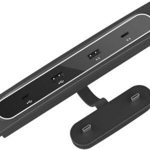 Concentrador USB para automóvil, expansor USB multifuncional con luz LED para consola central de vehículo de automóvil