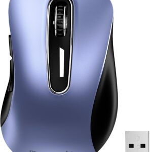 memzuoix Ratón inalámbrico de 2.4G, 1400 DPI inalámbrico óptico móvil con receptor USB