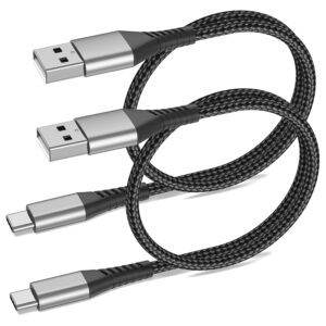 Cable USB a USB C de 2 pies, paquete de 2 cables trenzados USB tipo C