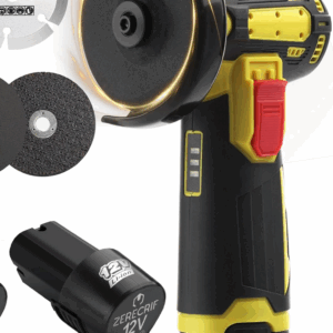 Mini amoladora angular de 19500 RPM (COLOR GRIS), amoladora angular inalámbrica de 4000 mAh con batería