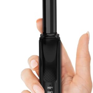 Mini rizador de pelo de cerámica de 1/2 pulgada con 3 temperaturas ajustables.