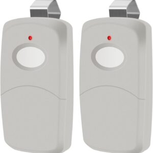 2 Reemplazo para multicódigo lineal 3089 Abridor de puerta de garaje Transmisor remoto, 308911, MCS308911, 10 dip Switch 300mhz, gris