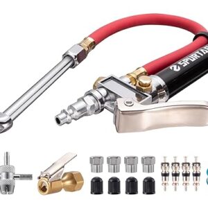 Spurtar 10-120 PSI Inflador de neumáticos, alta resistencia, medidor de presión.