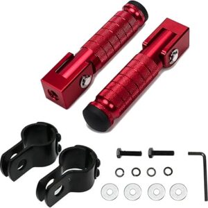 Estriberas plegables M8 de 90 grados para motocicleta, reposapiés antideslizantes CNC, universales.