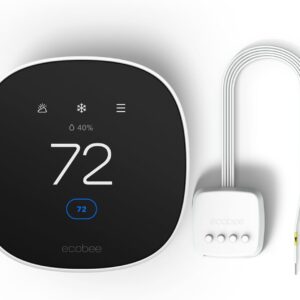 ecobee Termostato inteligente esencial con kit extensor de potencia - Termostato Wi-Fi programable