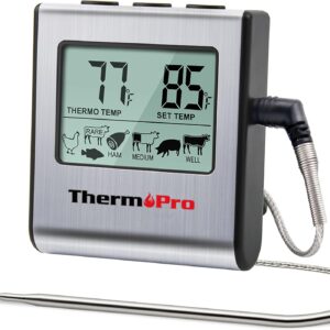 Cocina digital LCD ThermoPro TP16 grande de cocción, comida, carne, termómetro para horno