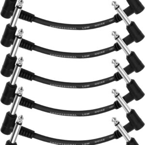 Donner Cable de interconexión de guitarra de 6 pulgadas, cables de pedal de efecto de guitarra