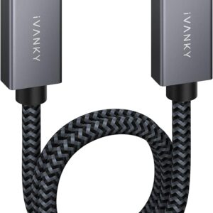 IVANKY - Cable DisplayPort 1.6 pies, cable DP 1.2 corto, 4K a 60Hz, 2K a 144Hz, 2K a 165Hz