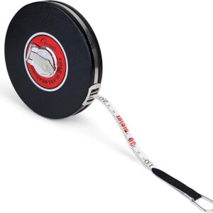 Champion Sports Cinta métrica de carrete cerrado, 100 pies.