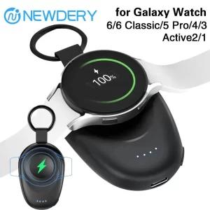 Banco de energía inalámbrico para Galaxy Watch 7/Ultra/6/6 Classic/5 Pro/4/3, Active2/1