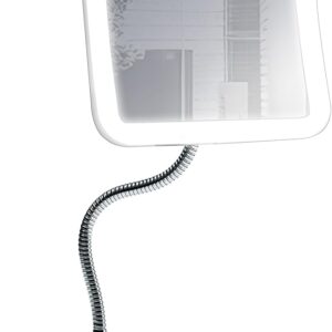 Fancii Espejo de aumento flexible de 10 x con 3 ajustes de luz LED, recargable.