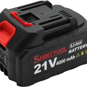 Batería de litio de 21 V - Batería de 4.0 Ah con adaptador de cargador indicador LED.