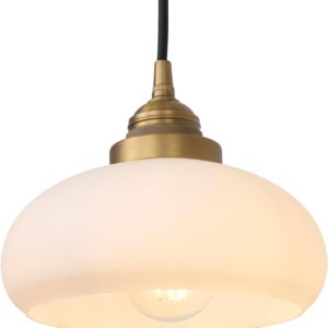 Luces colgantes de cristal para isla de cocina, lámparas colgantes vintage con pantalla de vidrio