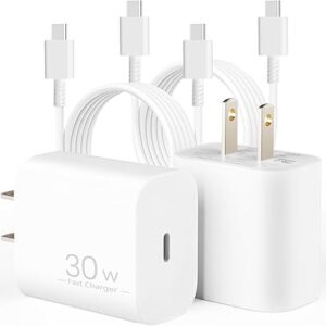 Cargador Pixel para Google Pixel 9 Pro/XL/8/8a/7/7 Pro/6a/6 - Paquete de 2 cargadores USB C.