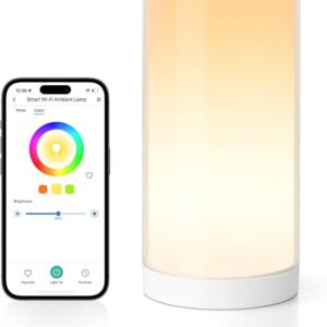 meross Lámpara de mesa inteligente, lámpara de noche, compatible con Apple HomeKit.