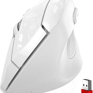 memzuoix Ratón ergonómico inalámbrico, 2.4G óptico inalámbrico con 800/1200/1600.
