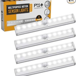 PeakPlus Luz LED con sensor de movimiento, luces LED que funcionan con pilas.