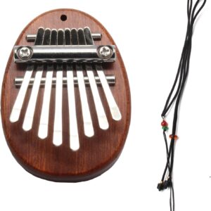 Uenhoy Mini piano de pulgar Kalimba de madera de 8 teclas, instrumentos musicales, piano de madera