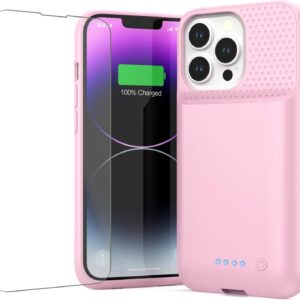 Feob Funda de batería para iPhone 13/13 Pro/14, [2025 actualizado] 7500 mAh ultra delgada portátil
