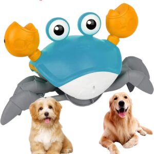 Juguetes para perros de cangrejo que se arrastra con sensor de evitación de obstáculos y sonidos