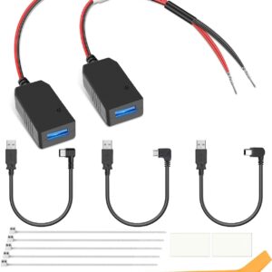 YQMAJIM Adaptador de corriente para cámara de salpicadero, (universal) compatible