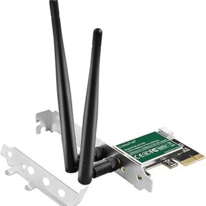 Adaptador WiFi PCIE Wireless-AC 1200Mbps (2.4GHz 300Mbps y 5GHz 867Mbps).