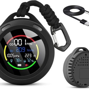 CF-5R - Detector de CO portátil 6 en 1, detectores de monóxido de carbono.