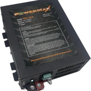 Powermax Convertidor RV | 55 Amp | Convertidor de potencia de 12 V con cargador de batería