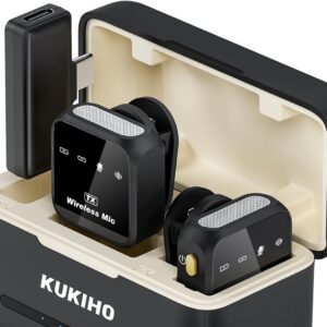 Micrófono Lavalier inalámbrico para Android, batería de 80 horas de duración, cancelación de ruido