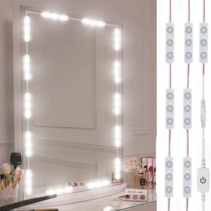 Luces LED para espejo de tocador, estilo Hollywood, luz blanca ultra brillante de 10 pies