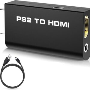 Nuevo adaptador convertidor PS2 a HDMI, convertidor de video con salida de audio de 0.138.