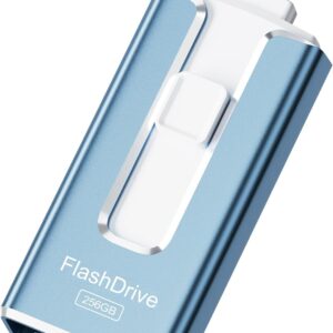 Unidad flash de 256 GB con certificación MFi para iPhone iPad, memoria externa para almacenamiento
